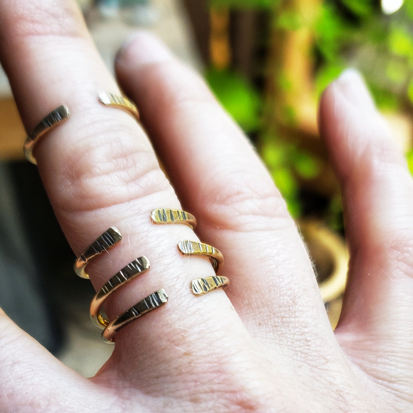 Hammered Stacking Rings