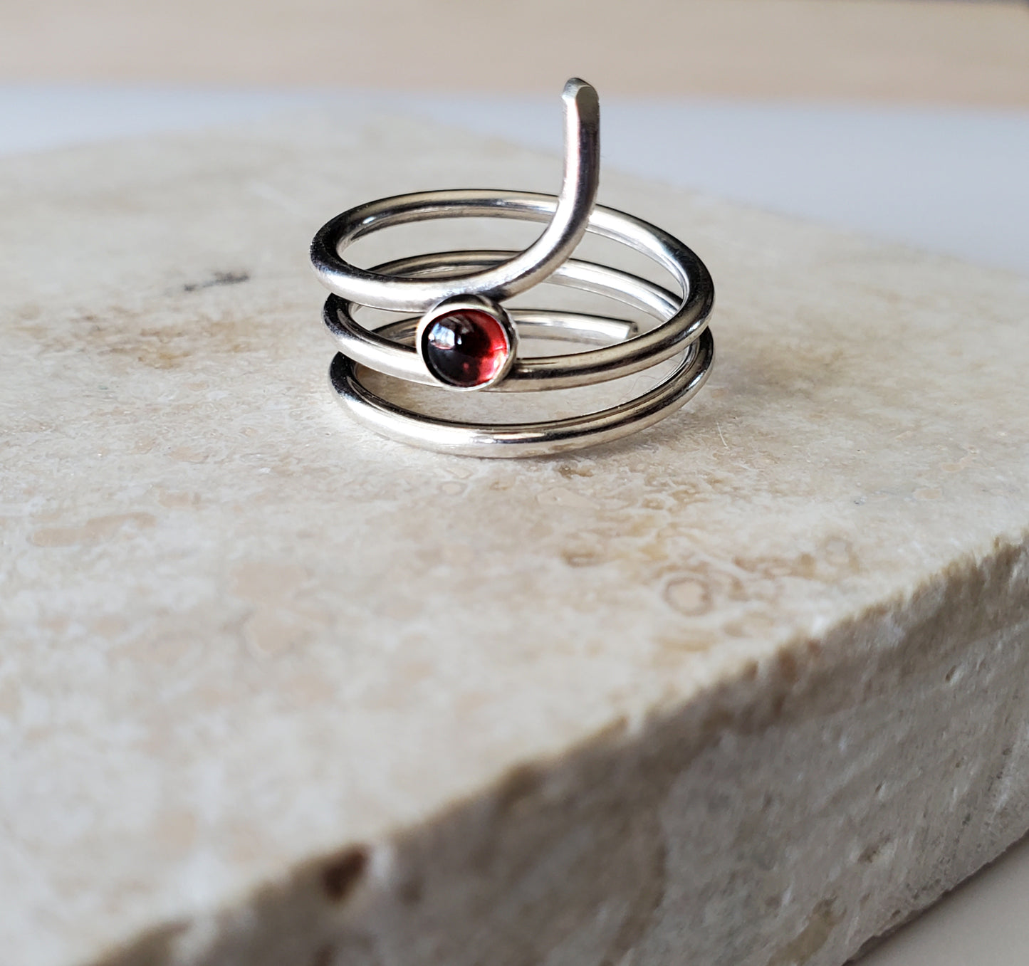 Snakey Ring with Stone