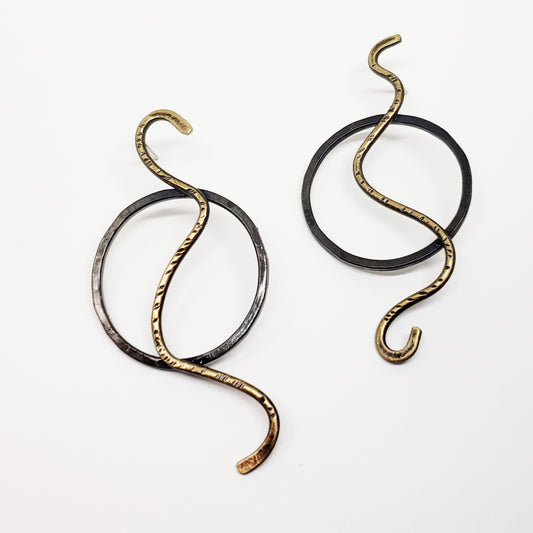 Circle Snake Studs