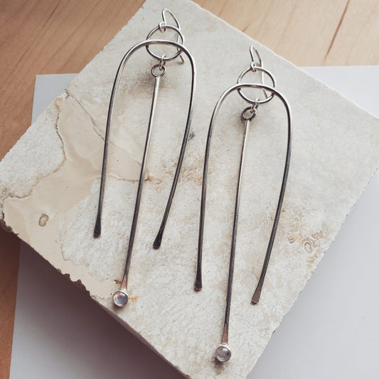 Athena Dangles w/ Moonstone